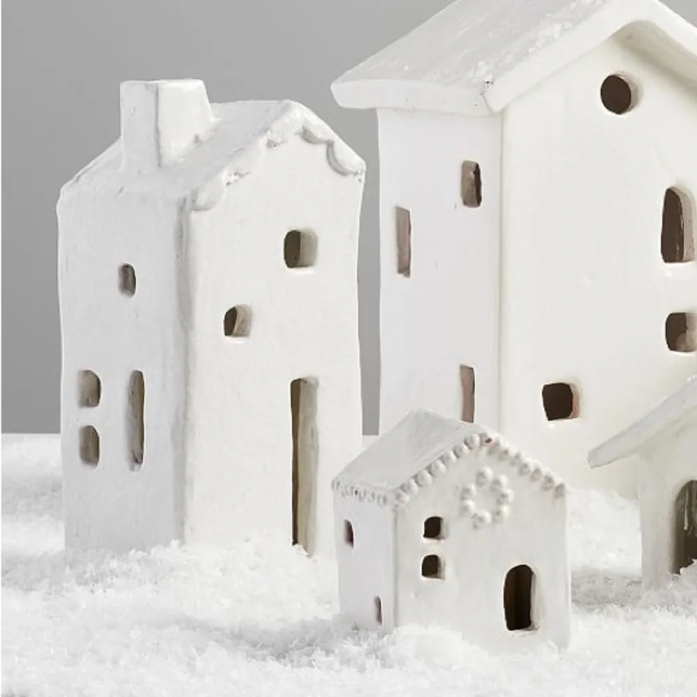 Handcrafted Ceramic Christmas Village House / DES: 1/ TALL CERAMIC HOUSE